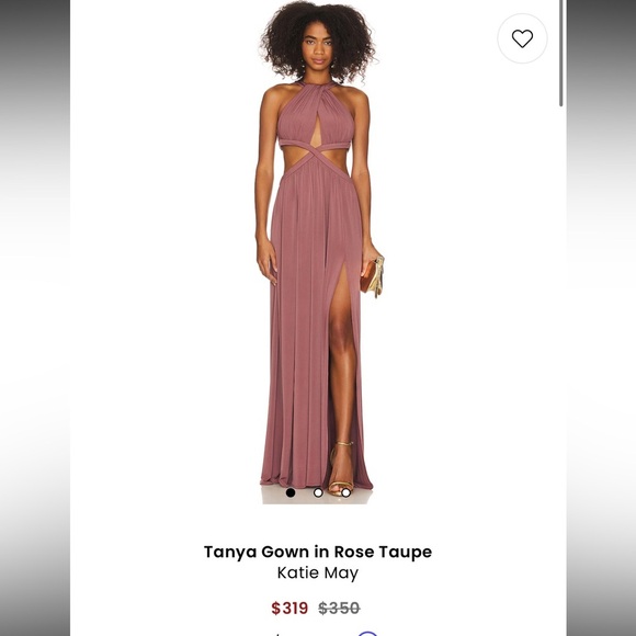 NWT Katie May Tanya Gown Rose Taupe Sz XS $350 SS25 Cutout Backless Revolve - Picture 5 of 10